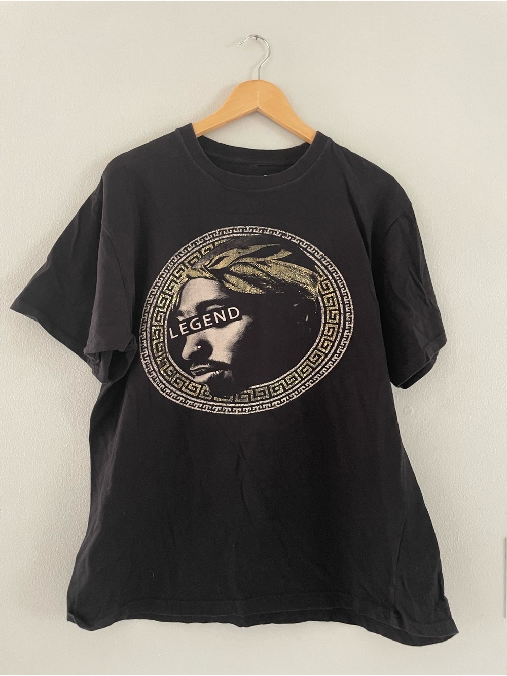Mens Black Sheep Black TShirt with Tupac